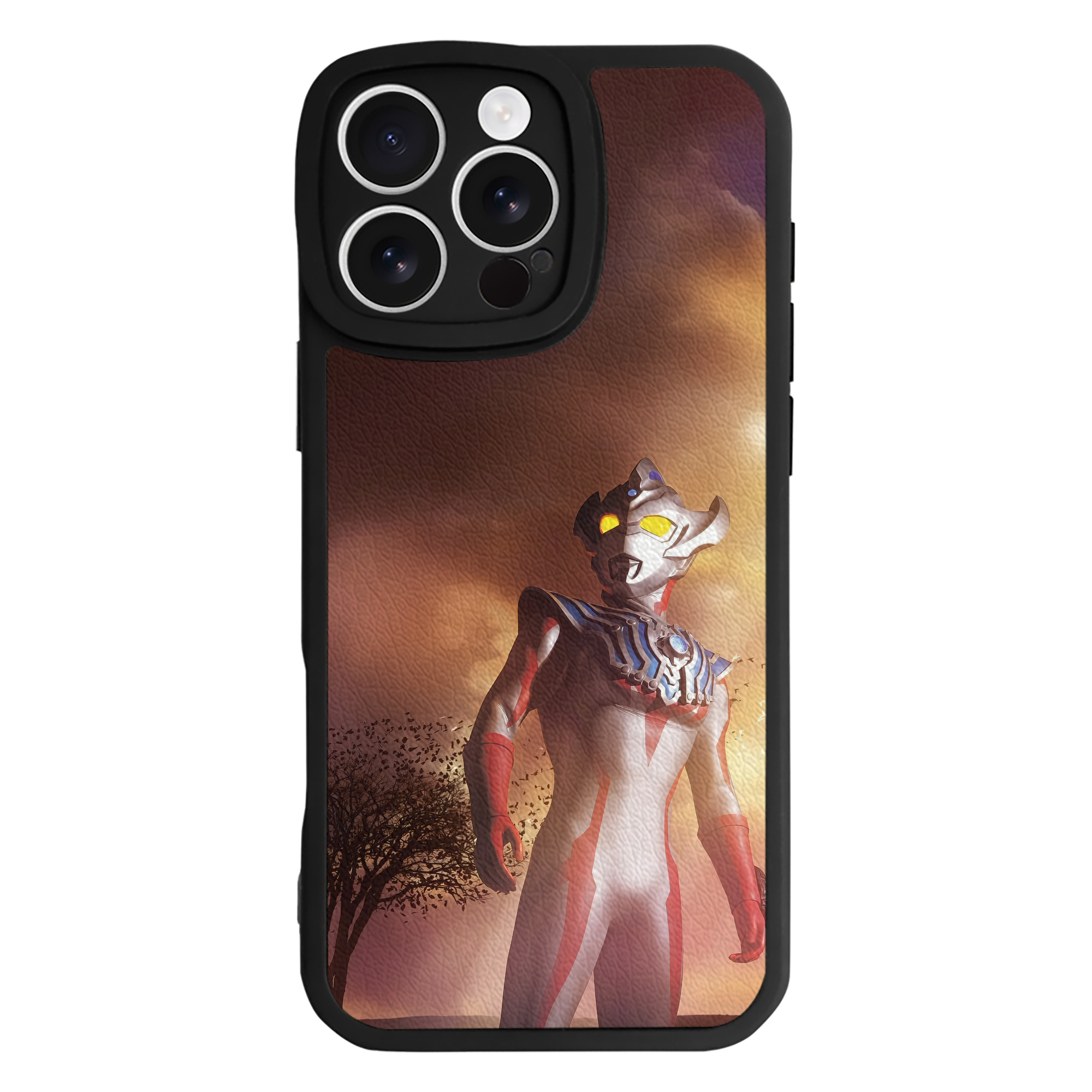 （画像用） ウルトラマン Ultraman 【iPhone 16シリーズ対応】シリコンスマホケース（レザー調） 材質：シリコン